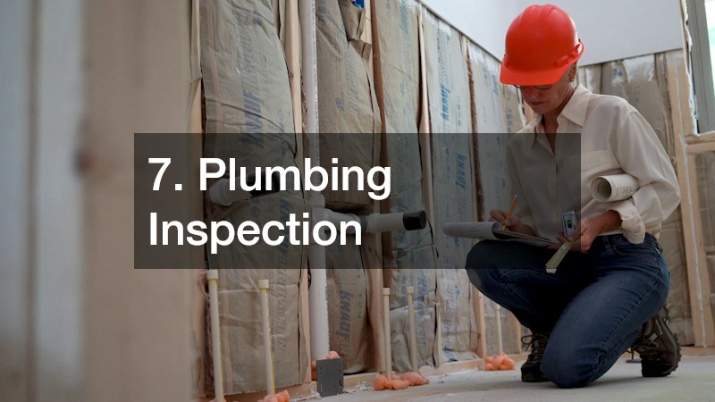 7. Plumbing Inspection