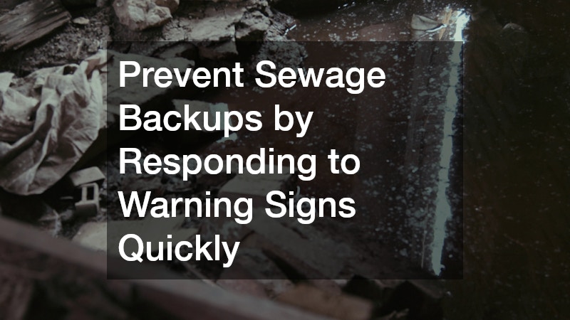 Prevent Sewage Backups by Responding to Warning Signs Quickly