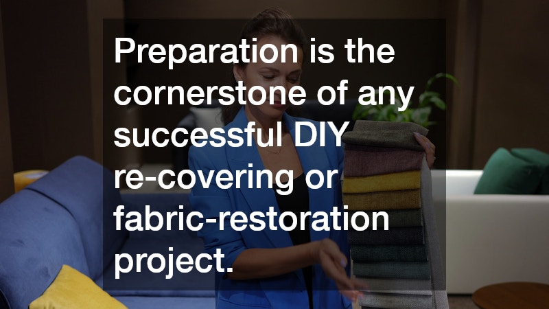 Preparation is the cornerstone of any successful DIY re-covering or fabric-restoration project.