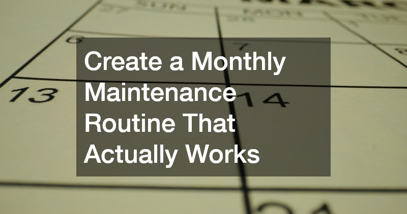 Create a Monthly Maintenance Routine That Actually Works