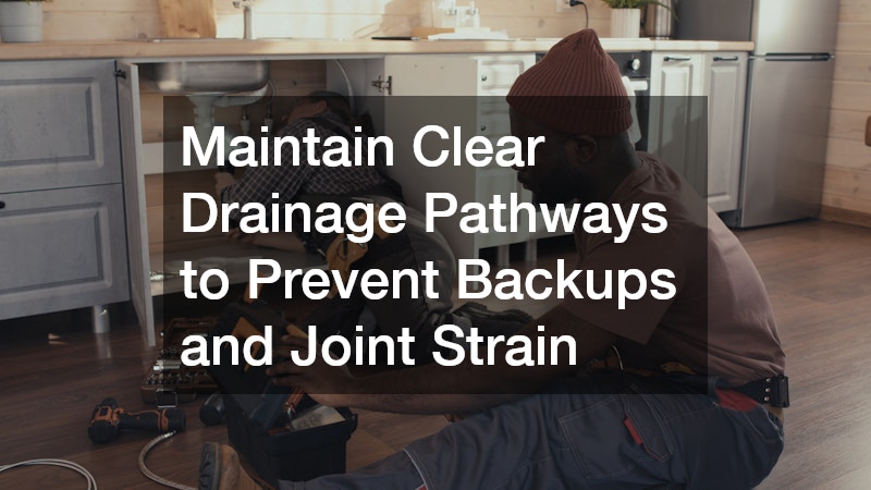 Maintain Clear Drainage Pathways to Prevent Backups and Joint Strain