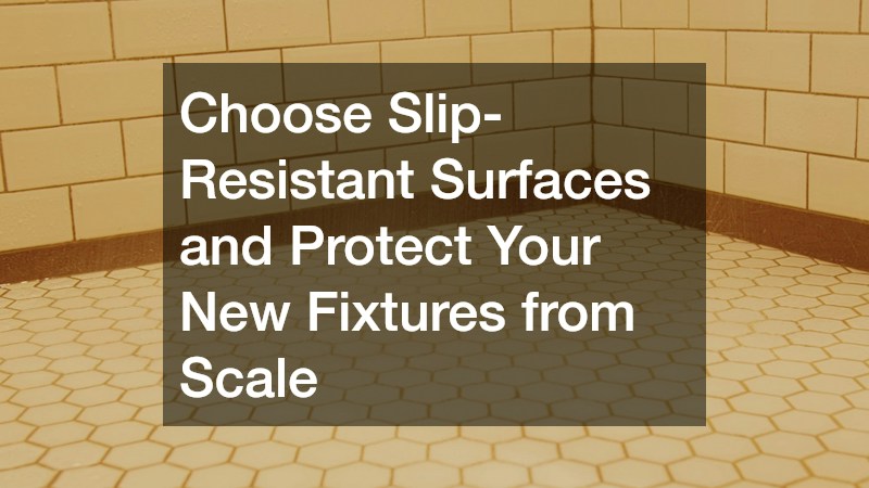 Choose Slip-Resistant Surfaces and Protect Your New Fixtures from Scale