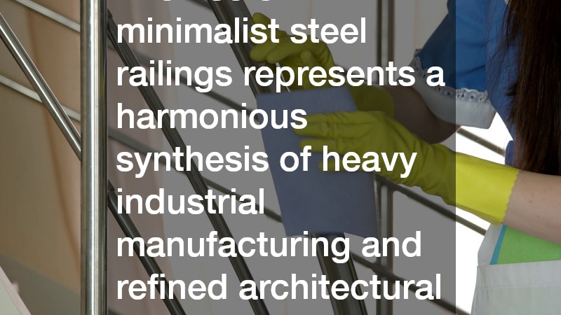 The rise of minimalist steel railings represents a harmonious synthesis of heavy industrial manufacturing and refined architectural elegance.