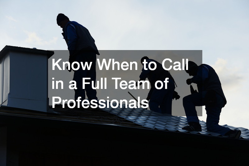 Know When to Call in a Full Team of Professionals