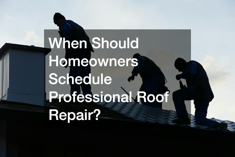 When Should Homeowners Schedule Professional Roof Repair?