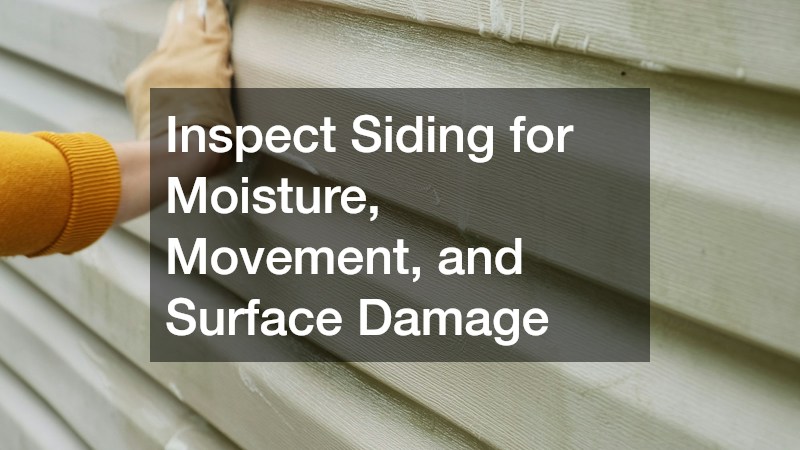Inspect Siding for Moisture, Movement, and Surface Damage