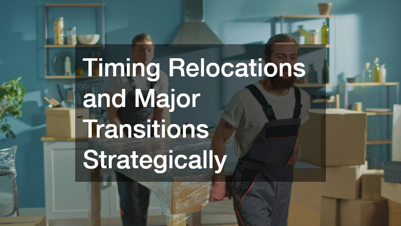 Timing Relocations and Major Transitions Strategically