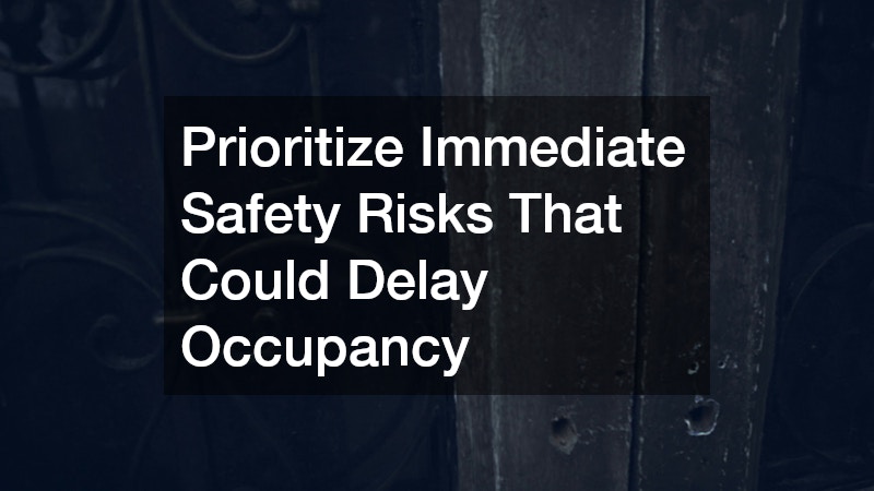 Prioritize Immediate Safety Risks That Could Delay Occupancy