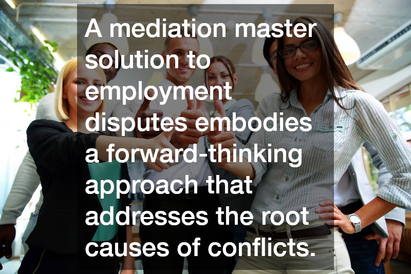 A mediation master solution to employment disputes embodies a forward-thinking approach that addresses the root causes of conflicts.