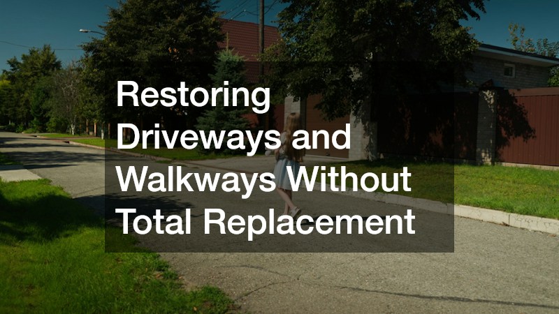 Restoring Driveways and Walkways Without Total Replacement