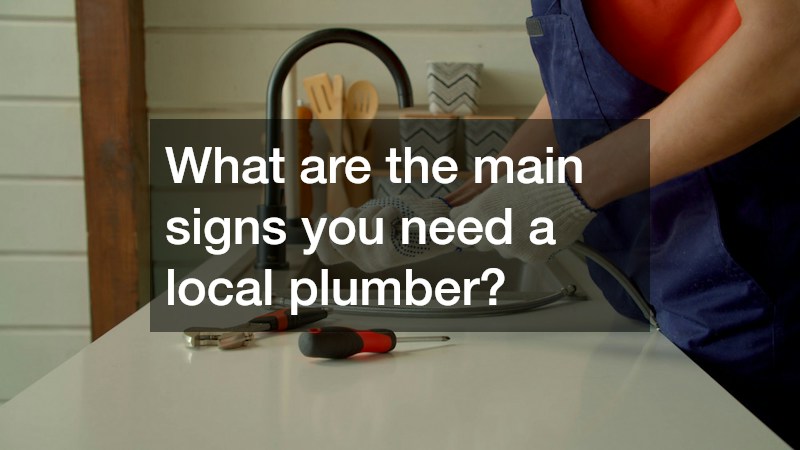 What are the main signs you need a local plumber?