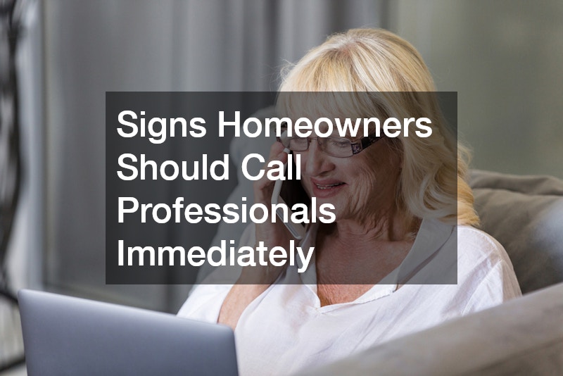 Signs Homeowners Should Call Professionals Immediately