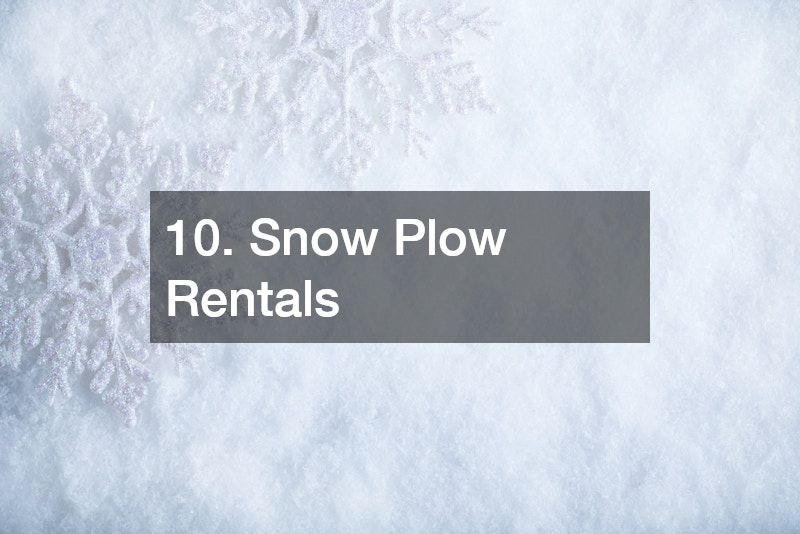 10. Snow Plow Rentals