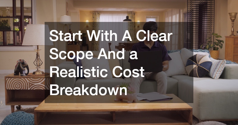 Start With A Clear Scope And a Realistic Cost Breakdown