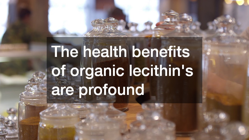 The health benefits of organic lecithin