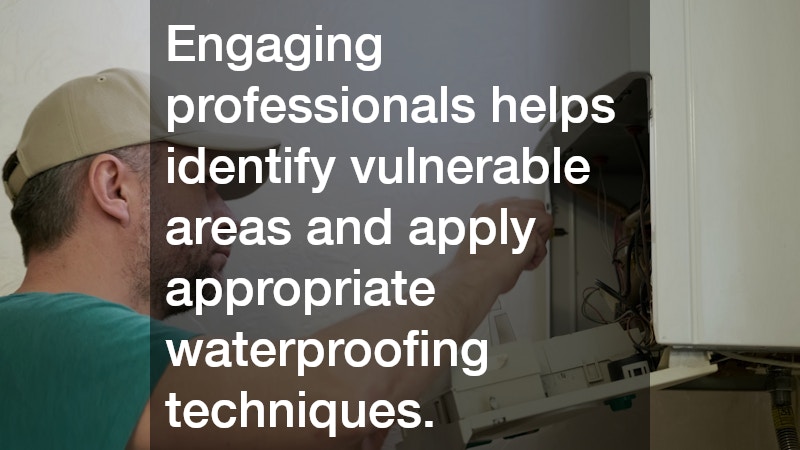 Engaging professionals helps identify vulnerable areas and apply appropriate waterproofing techniques.
