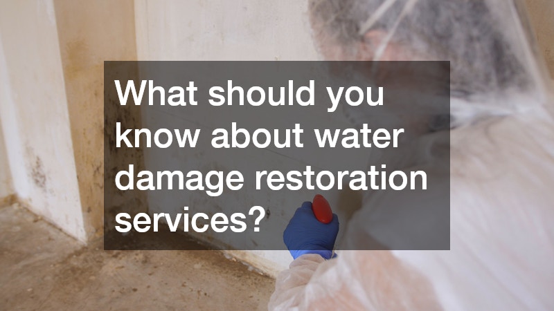 What should you know about water damage restoration services?