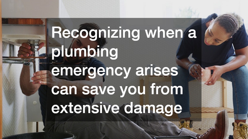 Recognizing when a plumbing emergency arises can save you from extensive damage
