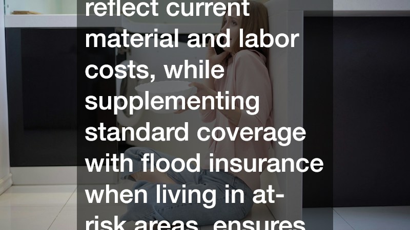Verifying that coverage limits reflect current material and labor costs, while supplementing standard coverage with flood insurance when living in at-risk areas, ensures that your home remains fully p