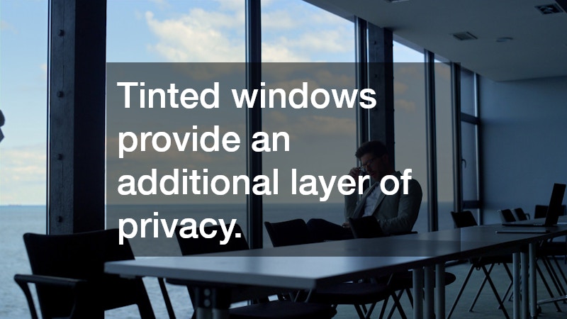 Tinted windows provide an additional layer of privacy.
