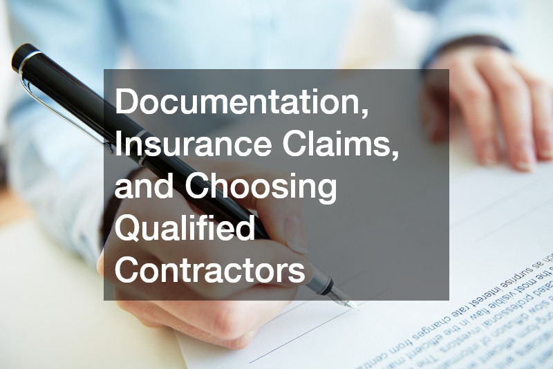 Documentation, Insurance Claims, and Choosing Qualified Contractors
