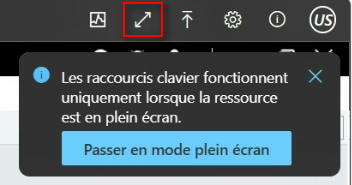 Activez le mode plein écran