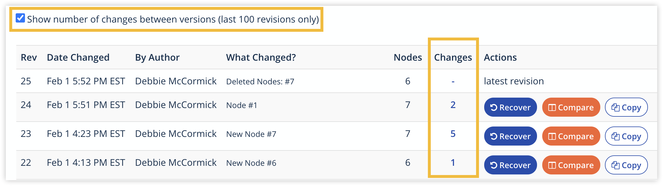 Undo/Recovery using the Snapshots Tool Zingtree