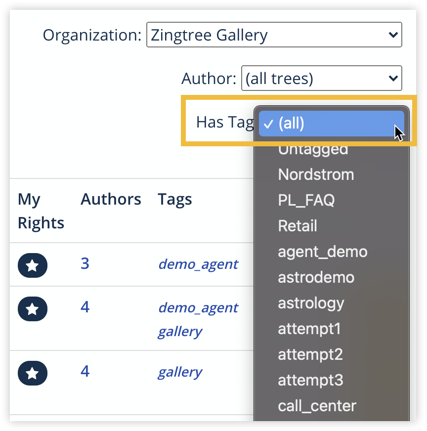 Categorizing your Trees with Tree Tags Zingtree