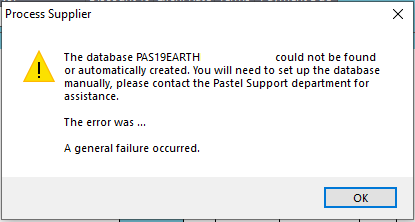 Database could not be found or automatically created when editing ...