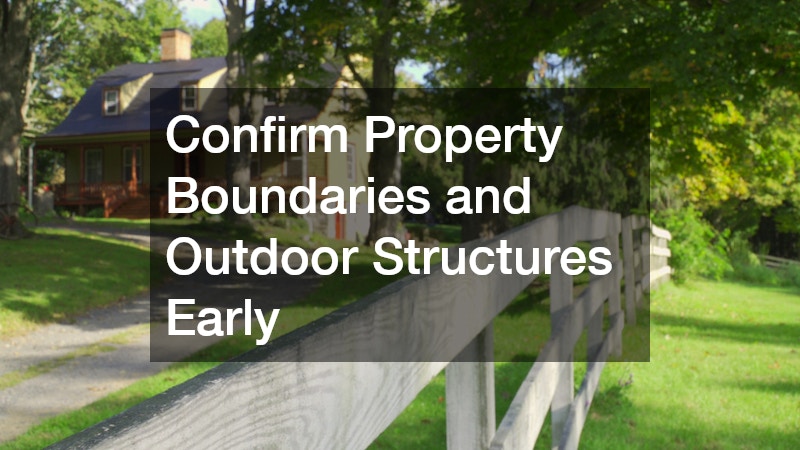 Confirm Property Boundaries and Outdoor Structures Early