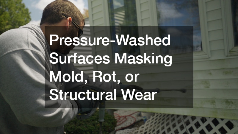 Pressure-Washed Surfaces Masking Mold, Rot, or Structural Wear