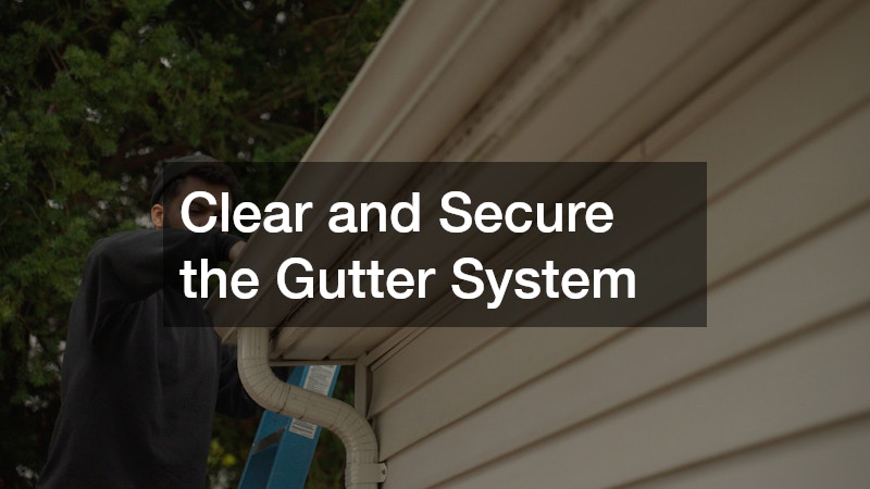 Clear and Secure the Gutter System