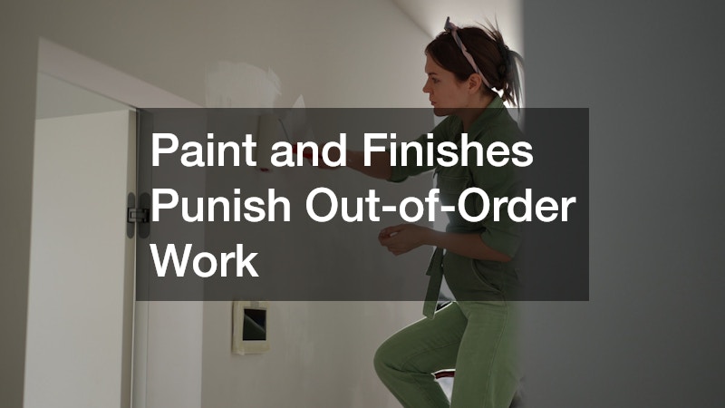 Paint and Finishes Punish Out-of-Order Work