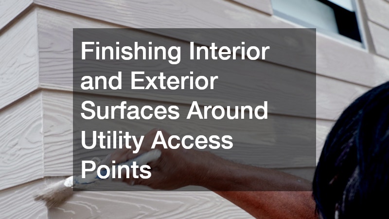 Finishing Interior and Exterior Surfaces Around Utility Access Points
