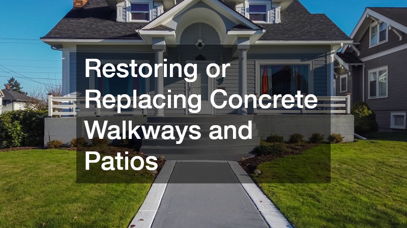 Restoring or Replacing Concrete Walkways and Patios