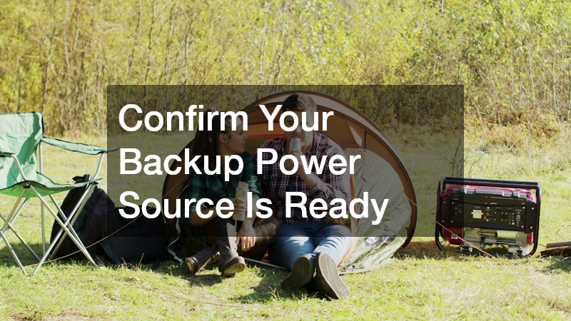 Confirm Your Backup Power Source Is Ready