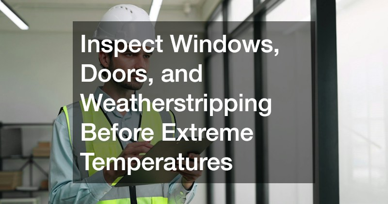 Inspect Windows, Doors, and Weatherstripping Before Extreme Temperatures