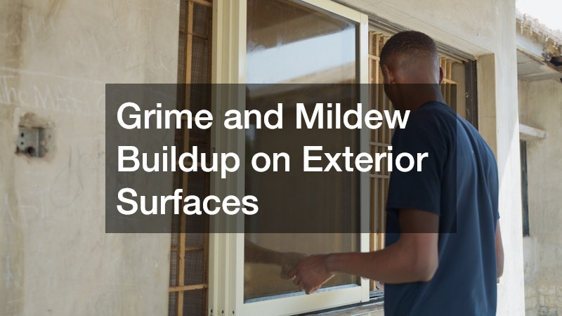 Grime and Mildew Buildup on Exterior Surfaces