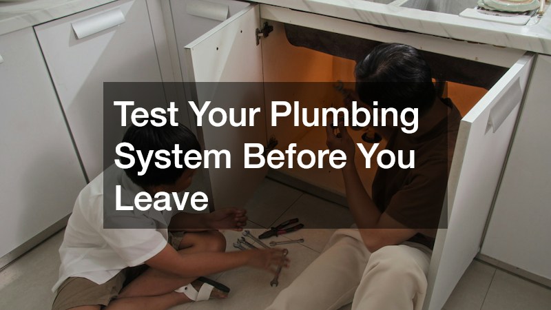 Test Your Plumbing System Before You Leave