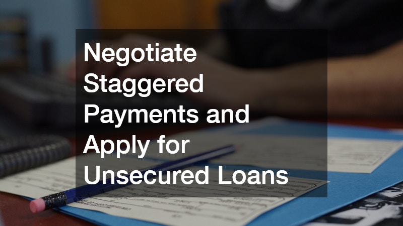 Negotiate Staggered Payments and Apply for Unsecured Loans