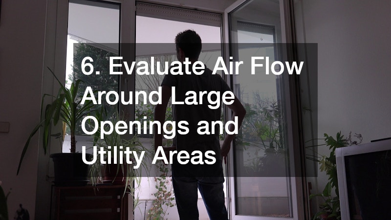 6. Evaluate Air Flow Around Large Openings and Utility Areas