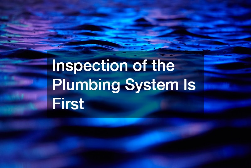 Inspection of the Plumbing System Is First 