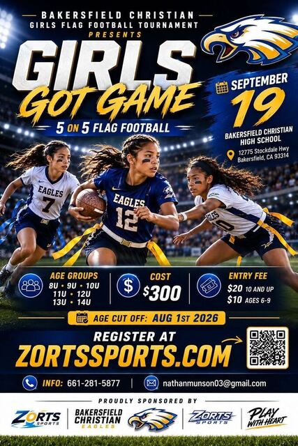 Bakersfield Christian Girls Flag Football Tournament Presents Girls Got Game