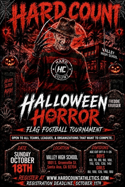 Hard Count Athletics Presents Halloween Horror Santa Ana Tournament