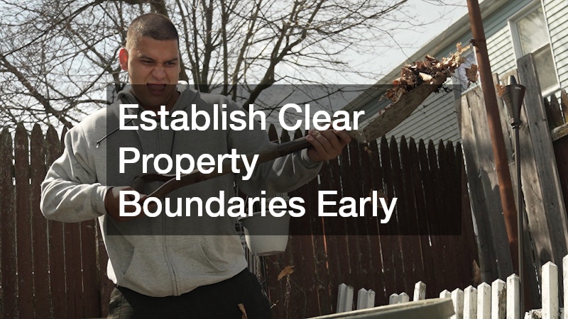 Establish Clear Property Boundaries Early