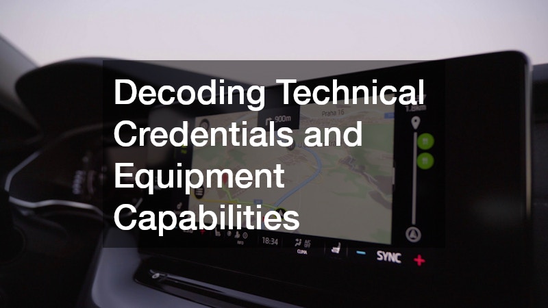 Decoding Technical Credentials and Equipment Capabilities