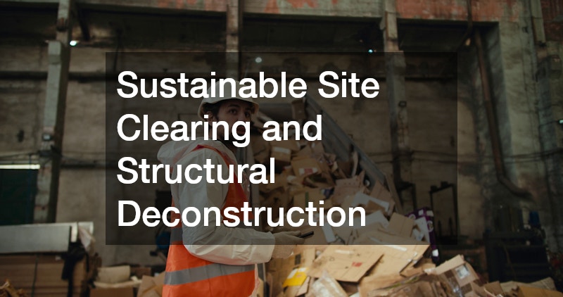 Sustainable Site Clearing and Structural Deconstruction