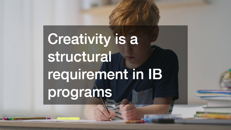 Creativity is a structural requirement in IB programs 