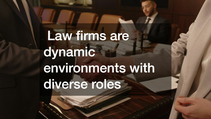 Law firms are dynamic environments with diverse roles