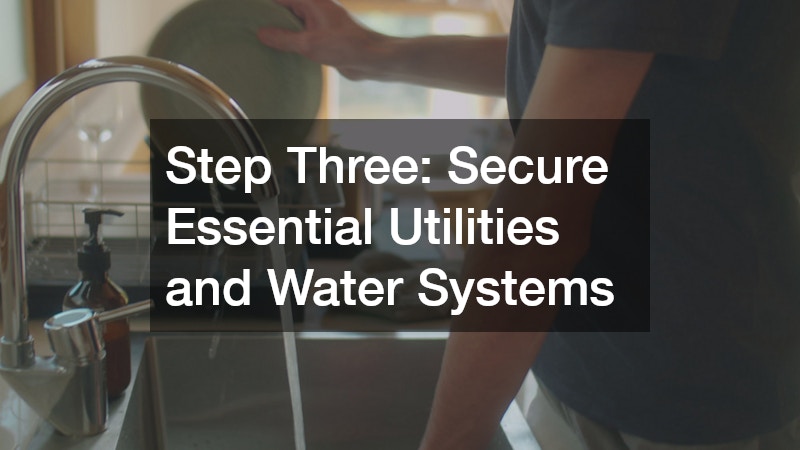 Step Three: Secure Essential Utilities and Water Systems